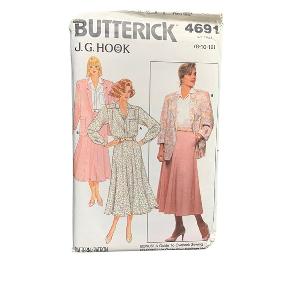 Butterick 4691 JG Hook Misses Petite Jacket Skirt Blouse Sew Pattern Size 8-12 - Picture 1 of 2